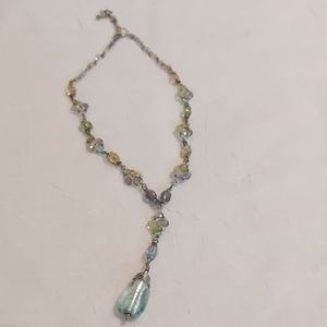 💐 Pastel Beaded Dangle Necklace